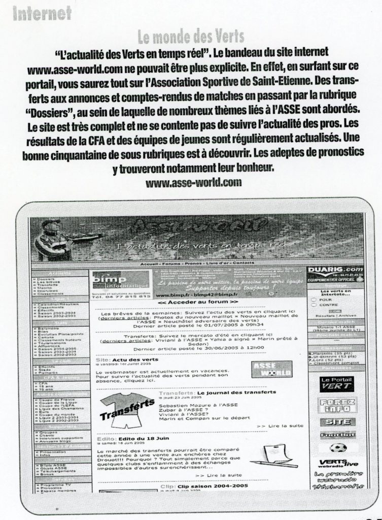 Paru dans Le Foot Saint-Etienne n°13